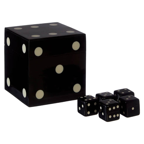 Clarissa Black & White 5 Dice Box